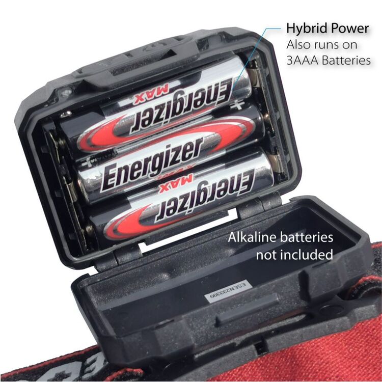 Life + Gear 650 Lumen Rechargeable Hybrid Headlamp Multicoloured 650 Lumens