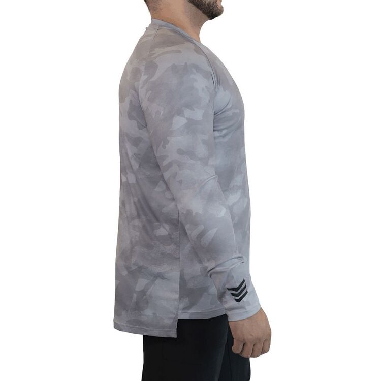 Gillz Contender Series UV Long Sleeve Performance Fishing Shirt Glacier Gray Burnt