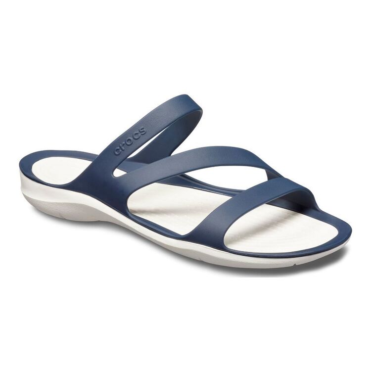 Crocs Women's Swiftwater Thongs Navy & White