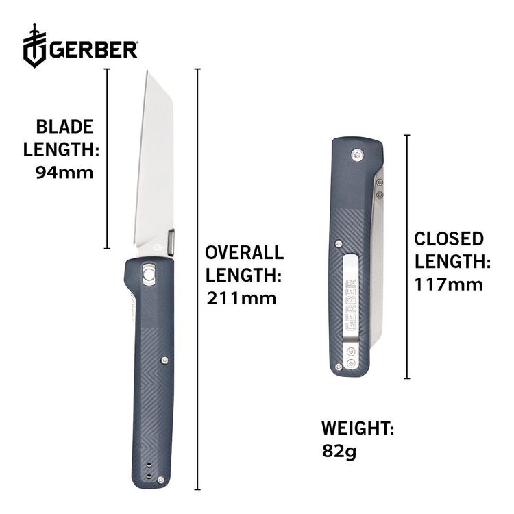 Gerber Pledge Clip Folding Knife Blue