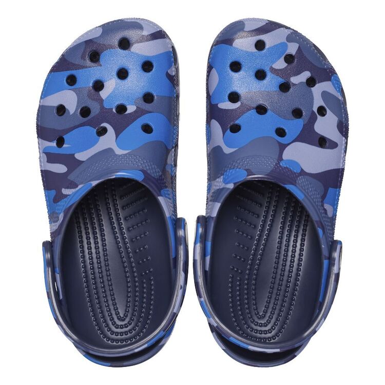 Crocs Unisex Classic Camo Clogs Navy Camo