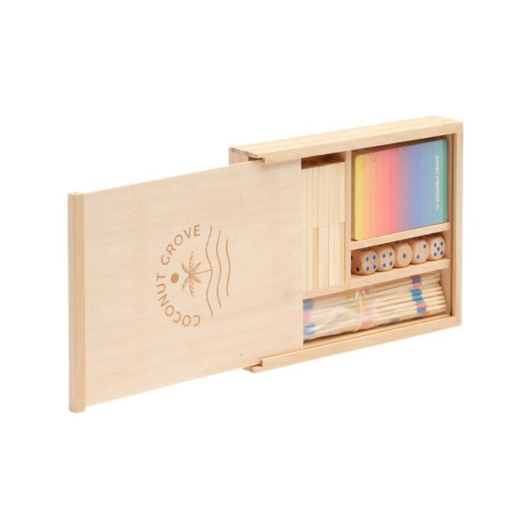Coconut Grove 4 in 1 Travel Game Set Rainbow
