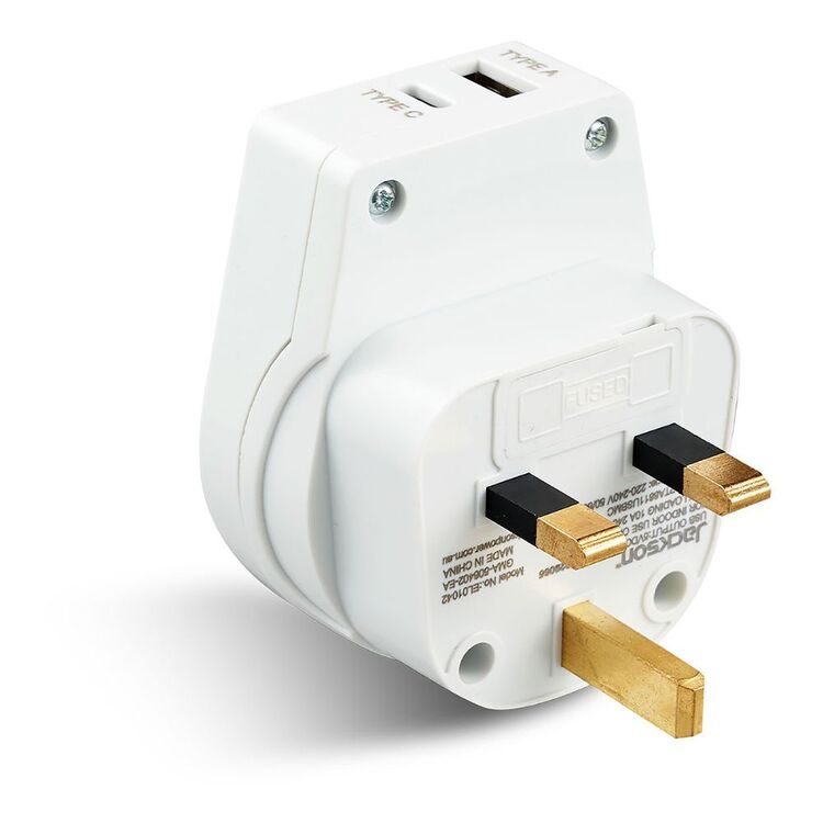 Go Travel Slim UK & Hong Kong Outbound Travel Adaptor USB-A + USB-C