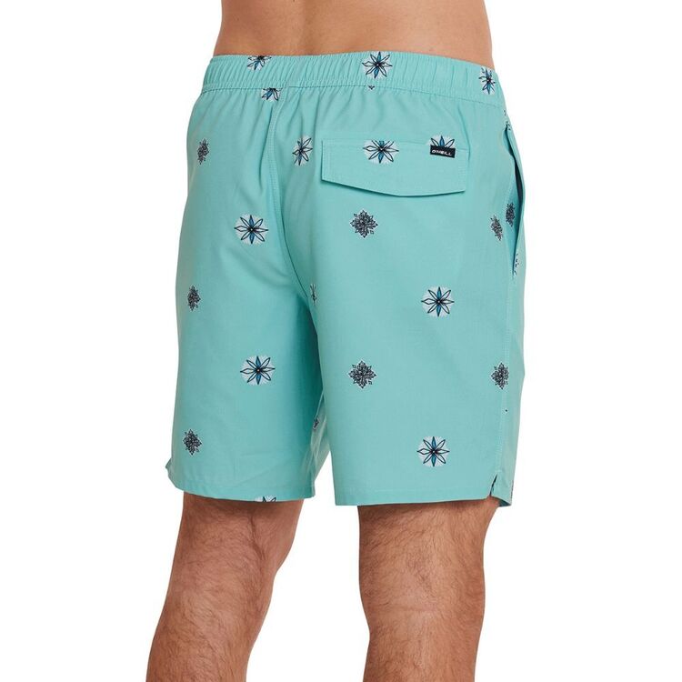 O'Neill Men's Hermosa Elastic Waist 17" Board Shorts Aqua Wash