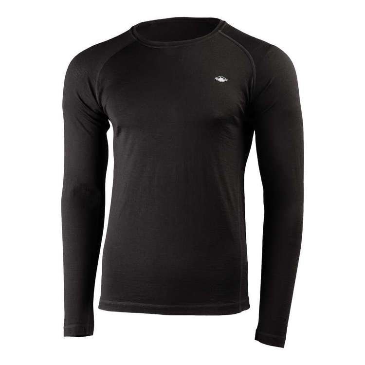 Mountain Designs Men's Merino Blend Long Sleeve Top Black