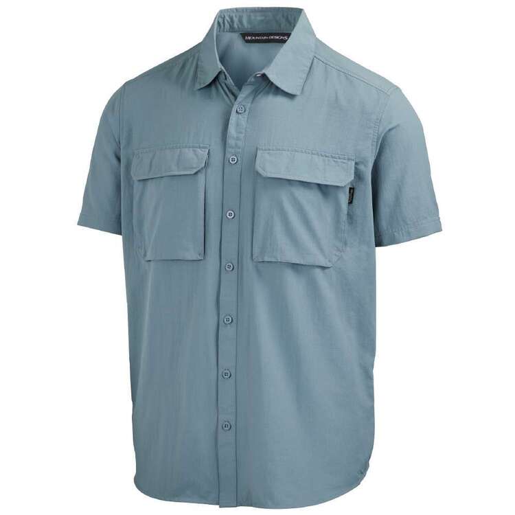 Mountain Designs Men's Ormiston II Short Sleeve Shirt Blue