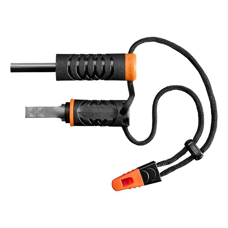 Gerber Paraframe Clip Folding Knife, Pocket Sharpener & Fire Starter Pack Multicoloured