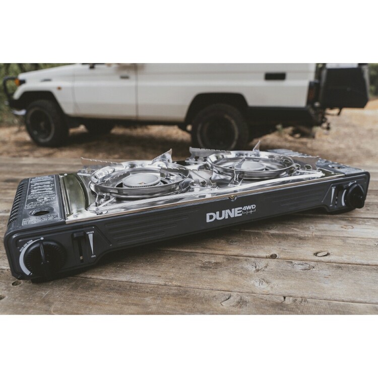 Dune 4WD Dual Burner Butane Stove with Hotplate