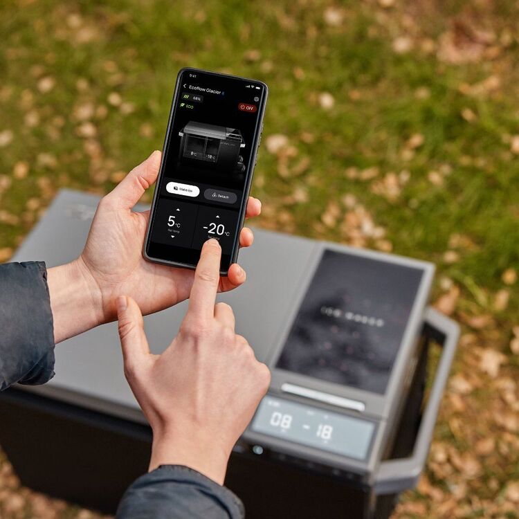 EcoFlow 38L Glacier Dual Zone Portable Camping Fridge Freezer with Ice Maker