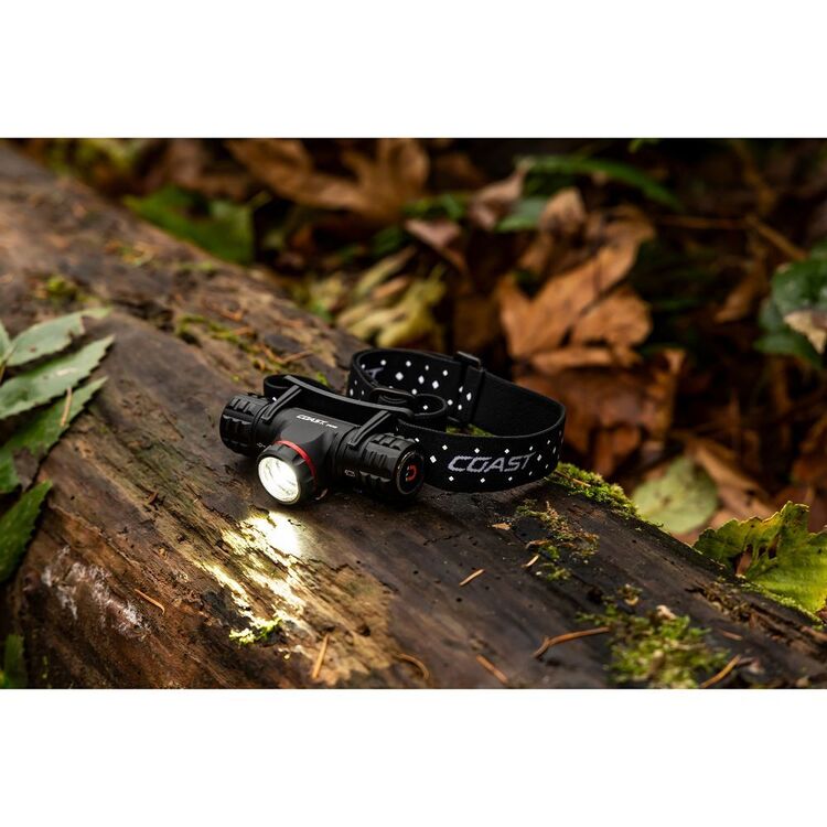 COAST 1000 Lumens Rechargeable Pure Beam Focusing LED Headlamp Black