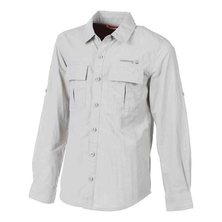 Cederberg Youth Roll Up Sleeve Shirt Stone