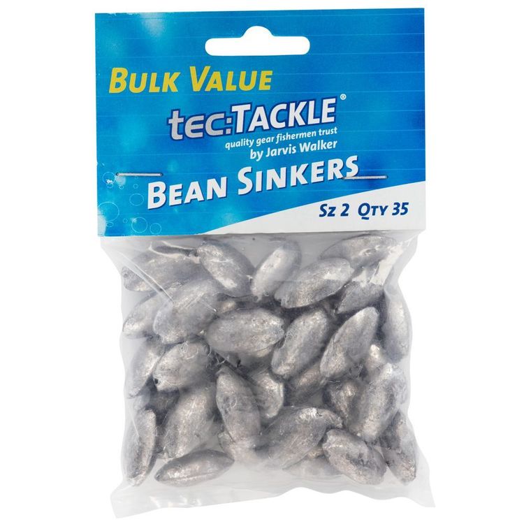 Jarvis Walker Tec Tackle Bean Sinkers Value Pack