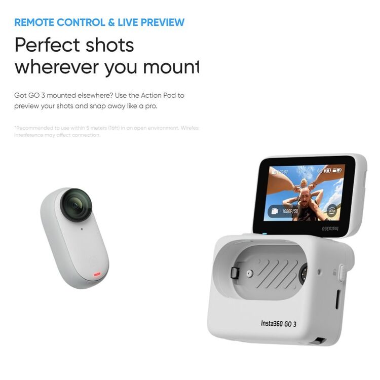 Insta360 GO 3 Action Camera 128GB White 128GB