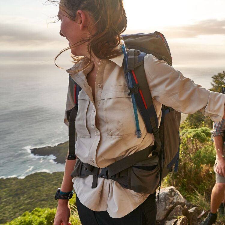 Mountain Designs Women's Florentine Long Sleeve Hiking Shirt Sand