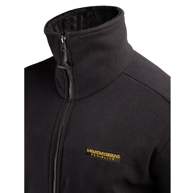 Mountain Designs Men's Pro Elite Climber Full Zip Fleece Jacket Black