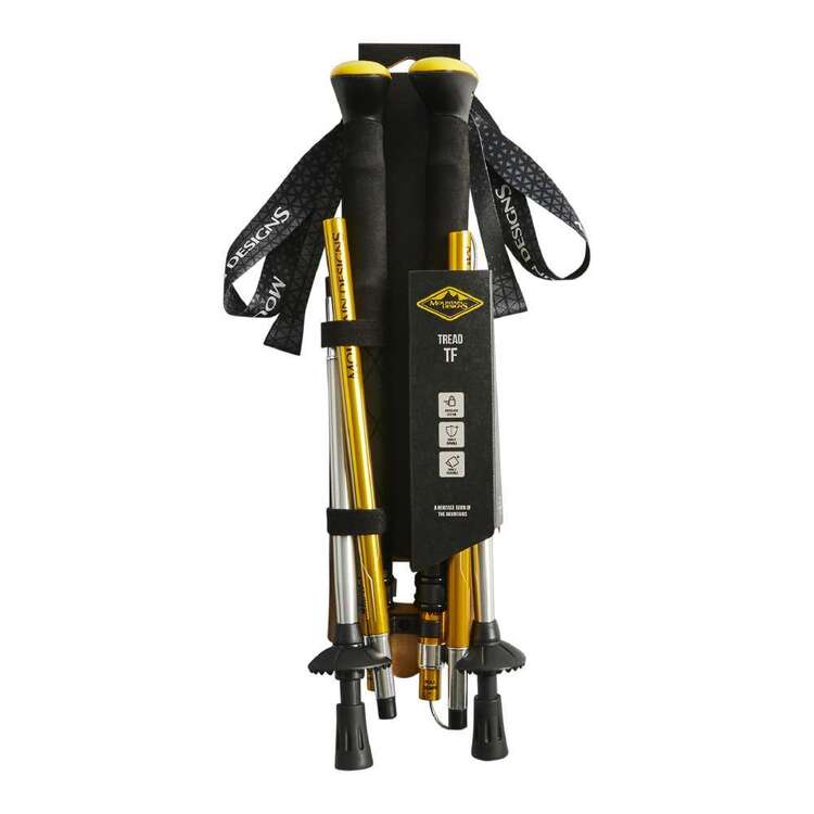 Mountain Design Tread Tri-Fold Walking Poles Yellow