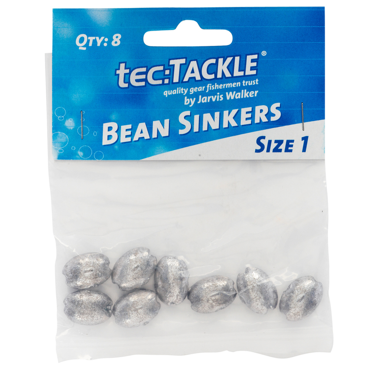 Jarvis Walker Tec Tackle Bean Sinkers Silver