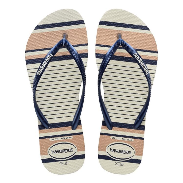 Havaianas Women's Slim Nautical Thongs White & Mustard