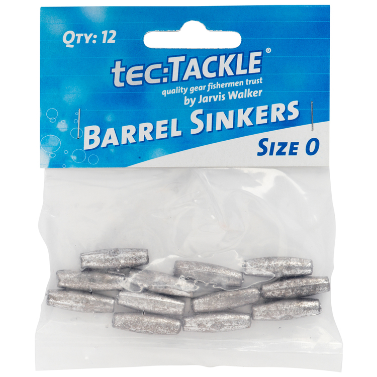Jarvis Walker Tec Tackle Barrel Sinkers Silver