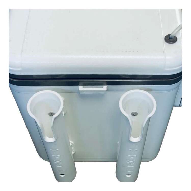 Alvey Engel Cooler Box + Rod Holders White
