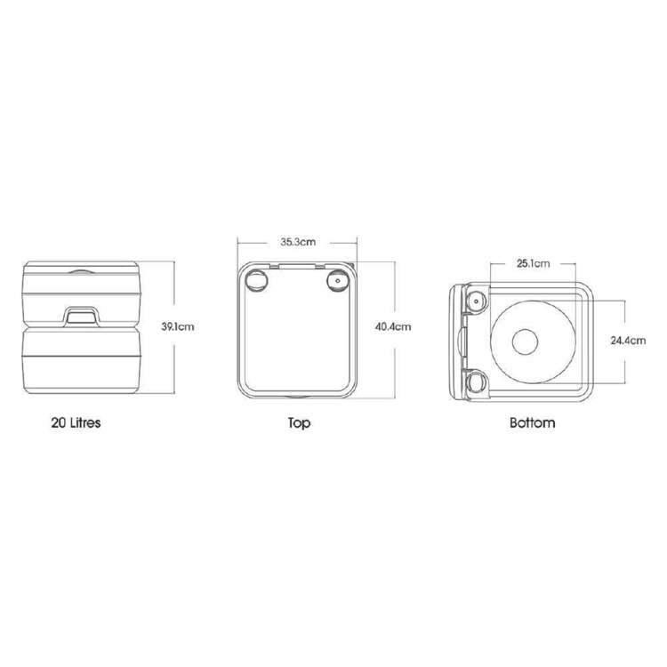 Spinifex 20L Portable Toilet Grey