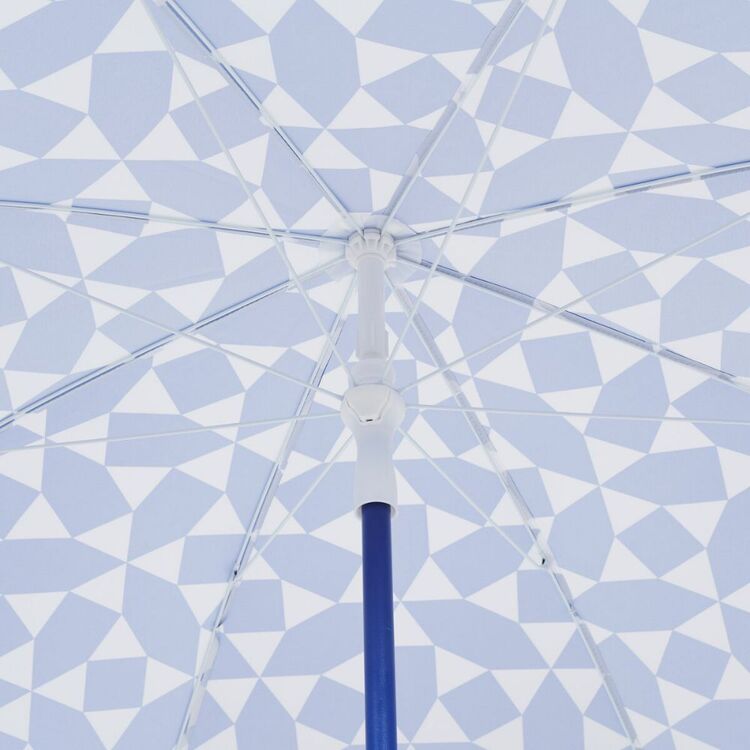 Coconut Grove Mosaic Family Beach Umbrella Blue Mosaic