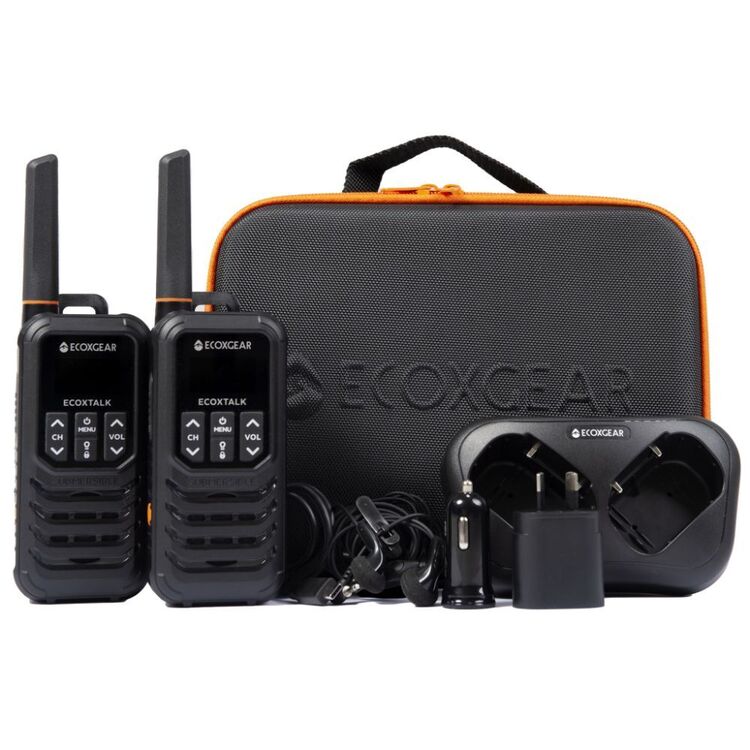 Ecoxgear 2 Watt UHF CB Radio Handheld Twin Pack Black 2W