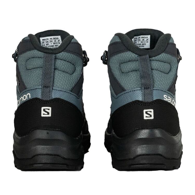 Salomon Women's Daintree Gore-Tex Mid Hiking Boots Stormy Weather, Ebony, Almond Cream