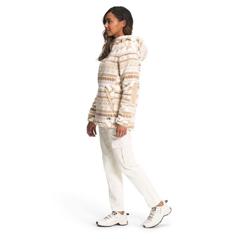 The North Face Women's Campshire Print Fleece Pullover Hoodie Gardenia White