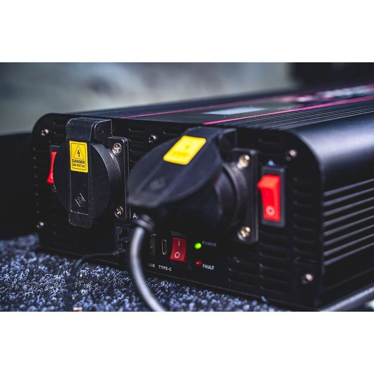 KT 2000W Pure Sine Wave Power Inverter Black 2000 Watts