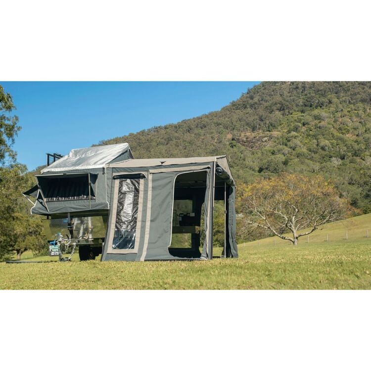 Austrack Savannah X Forward Fold Rear Slide Camper Trailer Grey