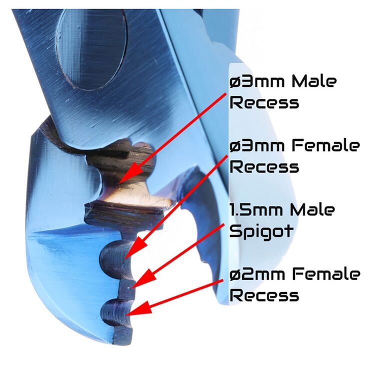 Toit Stainless Steel Crimpers Blue