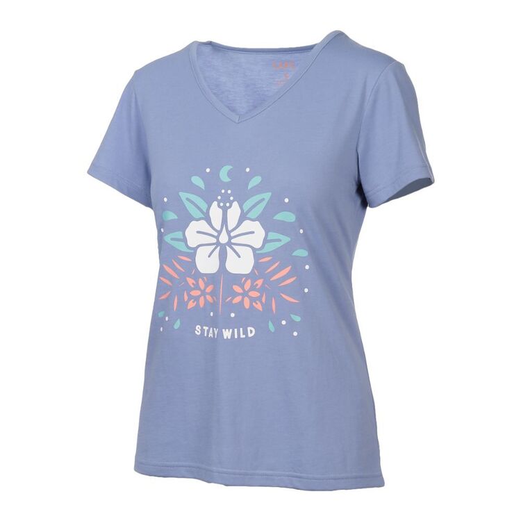 Cape Women's Stay Wild Lacey Tee Cornflower