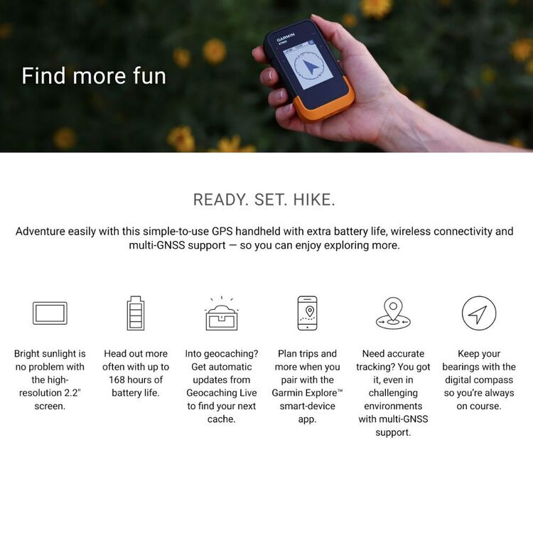 Garmin Rugged Handheld eTrex SE Hiking GPS Yellow & Black