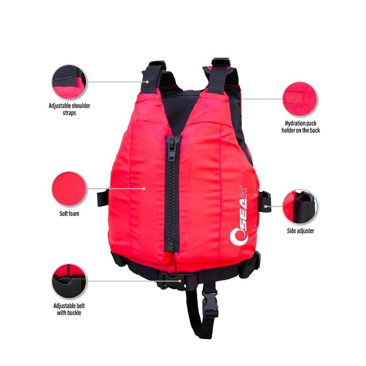 Seak L50 E50 Kayak Child PFD Red Child