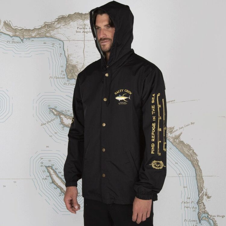 Salty Crew Ahi Mount Snap Jacket Black