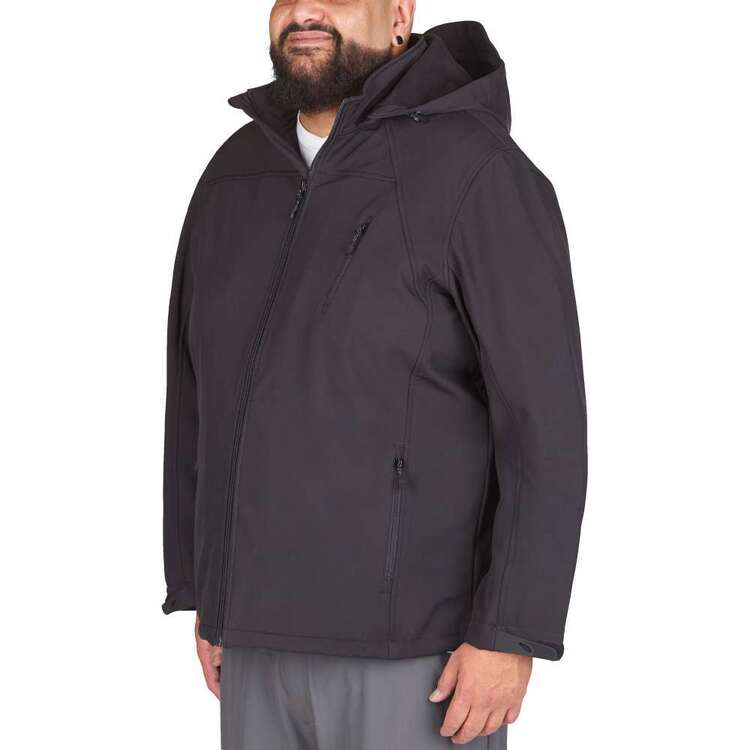 Cape Men's Zephyr Hooded Fleece Jacket Plus Size Jet Black