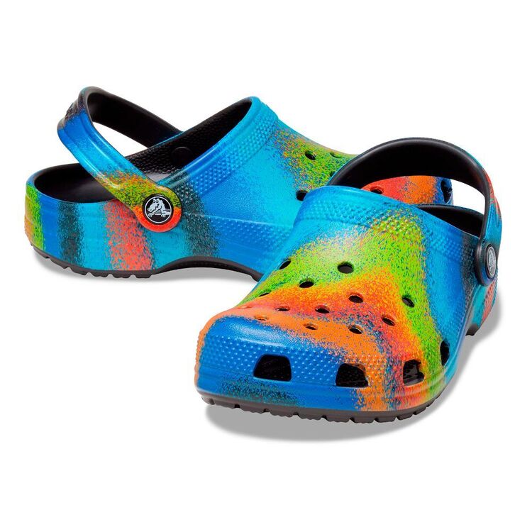 Crocs Kid's Spray Dye Clog Black & Multicoloured