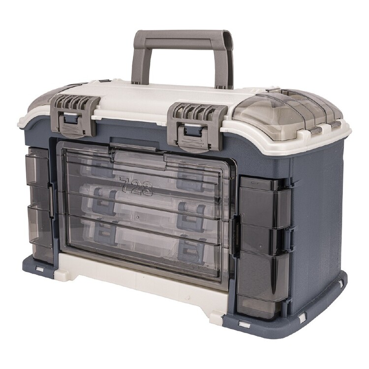 Plano 728 3600 Angled System Tackle Box Blue & Clear