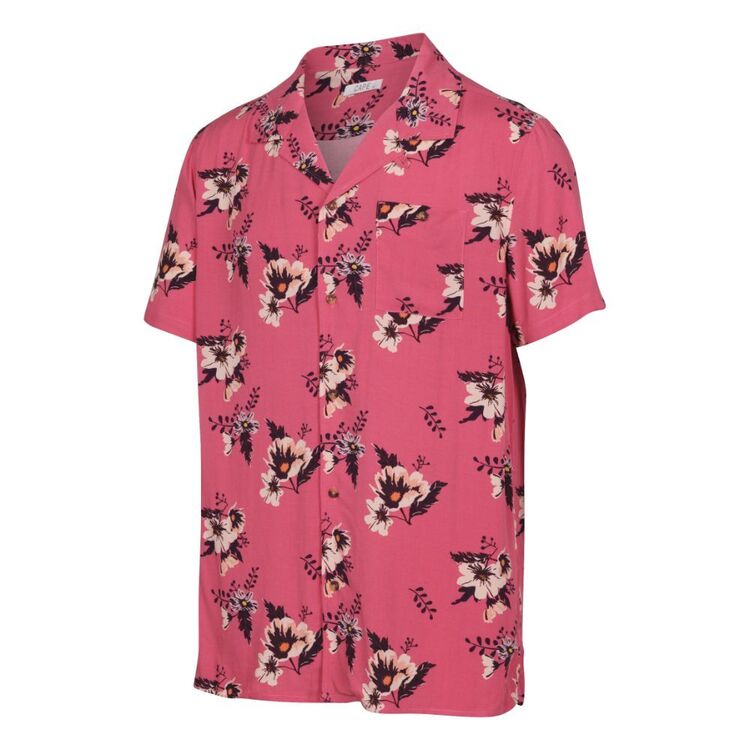 Cape Men's Hibiscus Shirt Red