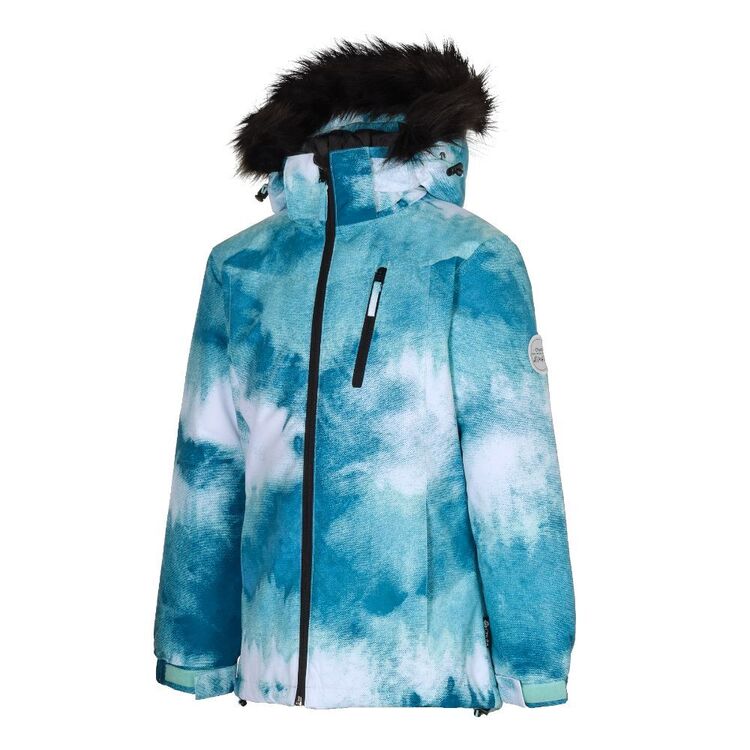 Chute Youth Tie Dye Snow Jacket Marine Teal & Beach Glass
