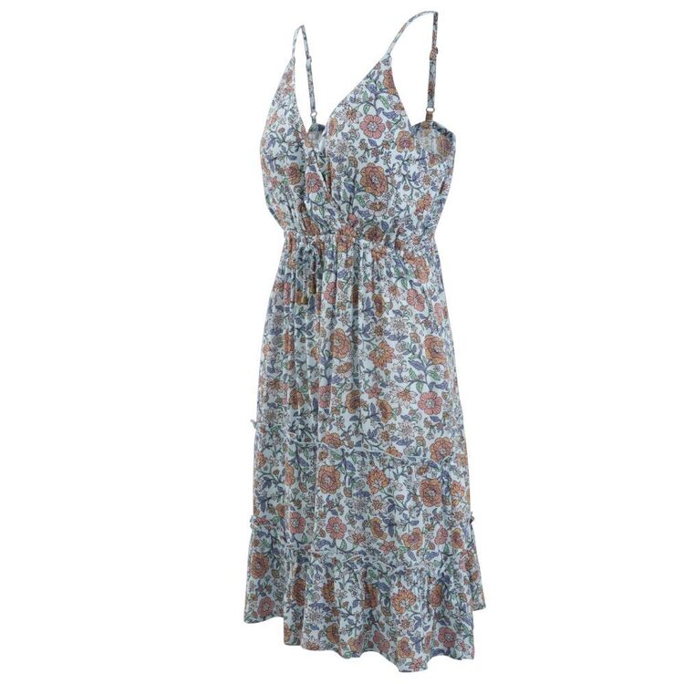 Trip In A Van Women's Tiered Dress Summer Bouquet