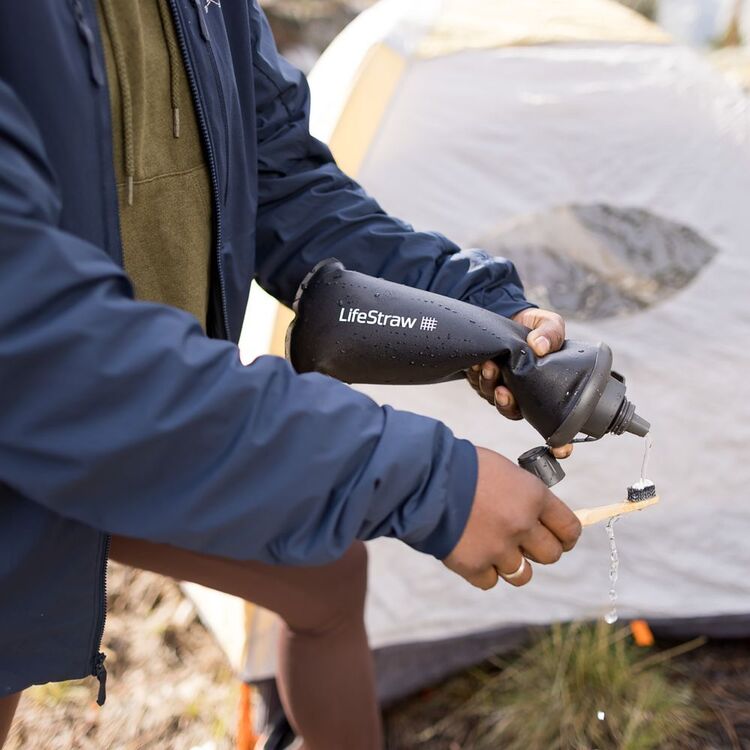 LifeStraw Peak Squeeze Bottle 1L Dark Grey 1 L