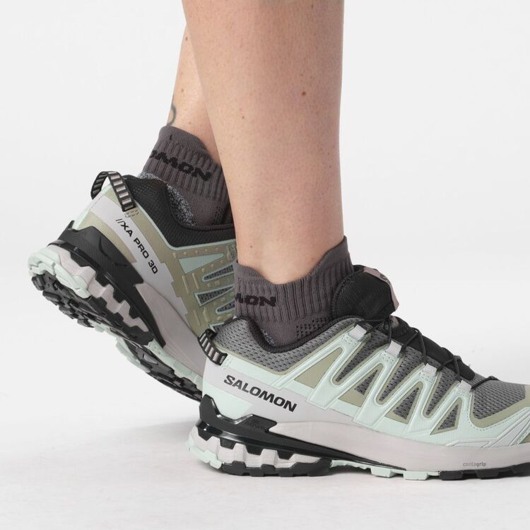 Salomon Women's XA Pro 3D V9 Low Hiking Shoes Quiet Shade/Lily Pad/Blue Haze