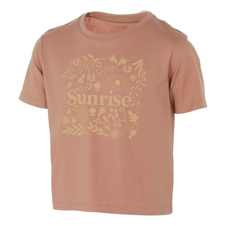 Cape Youth Girls Clay Sunrise Tee Brown