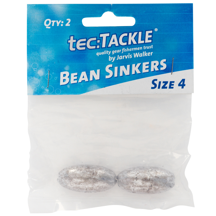 Jarvis Walker Tec Tackle Bean Sinkers Silver