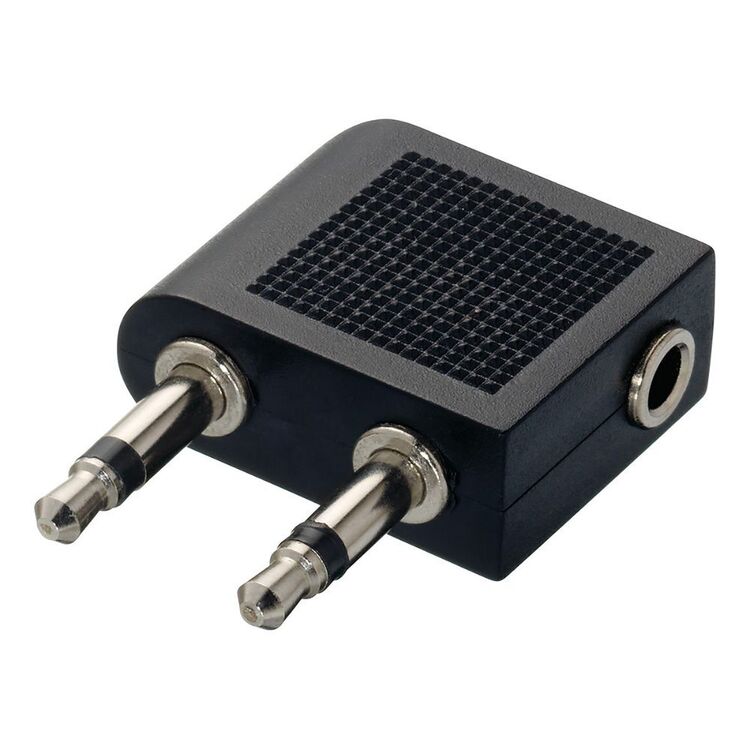 Go Travel Airline Headphone Adaptor Black