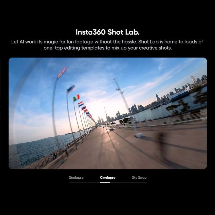 Insta360 ONE RS 1-Inch 360 Action Cam Black