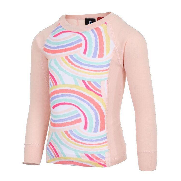 Chute Kids' Mountain Thermal Top English Rose & Pot Of Gold Prt