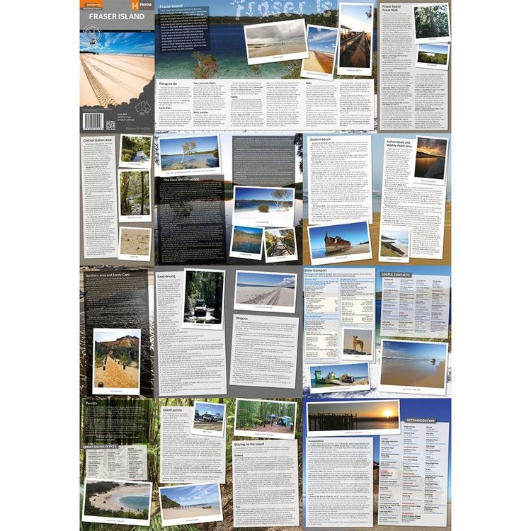 Hema Fraser Island Map Multicoloured
